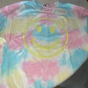 Tye dye smiley face sweatshirt
